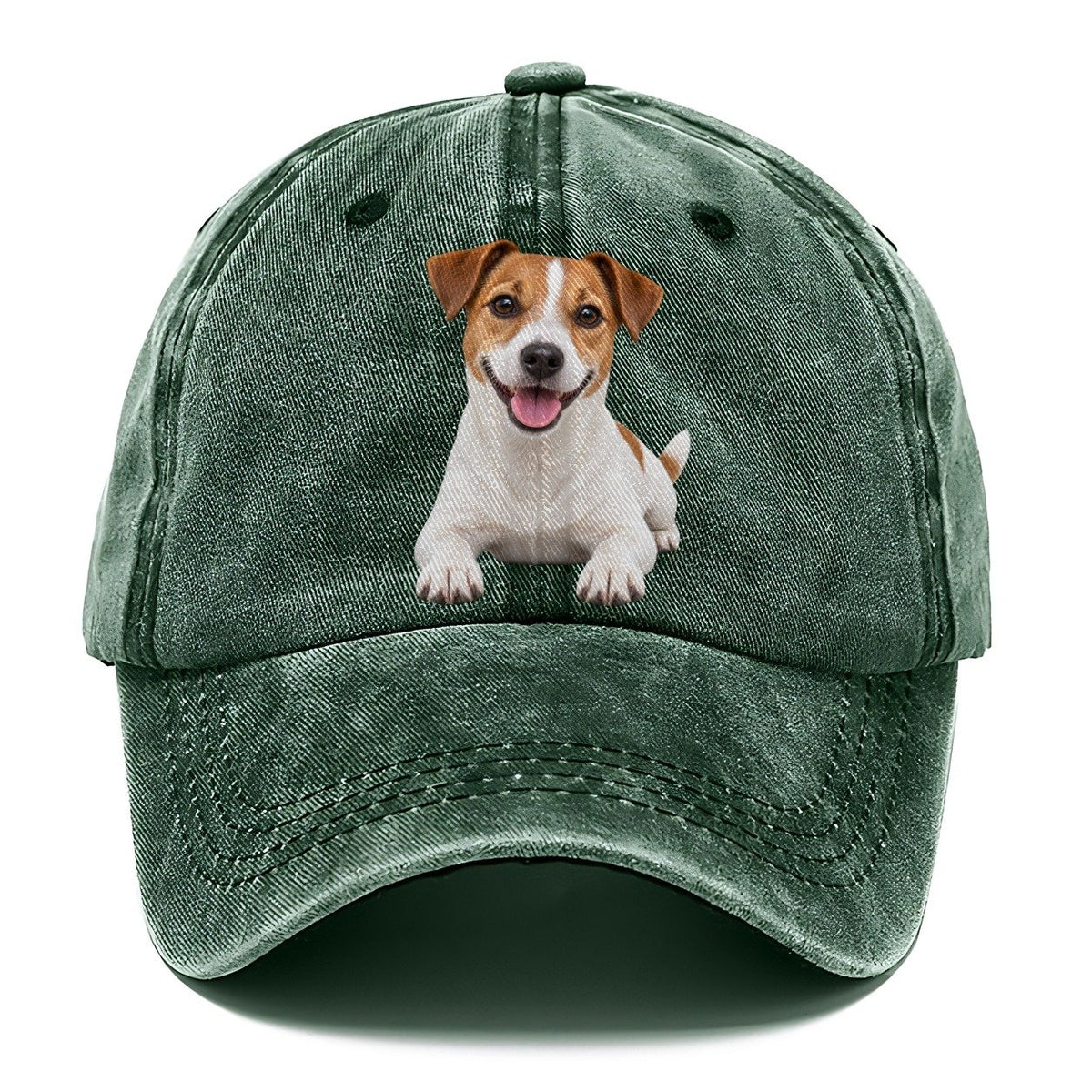 Jack Russell Terrier Lying Down Top Breeds Classic Cap – Forest Mist