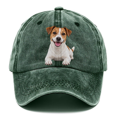 Jack Russell Terrier Lying Down Top Breeds Classic Cap – Forest Mist