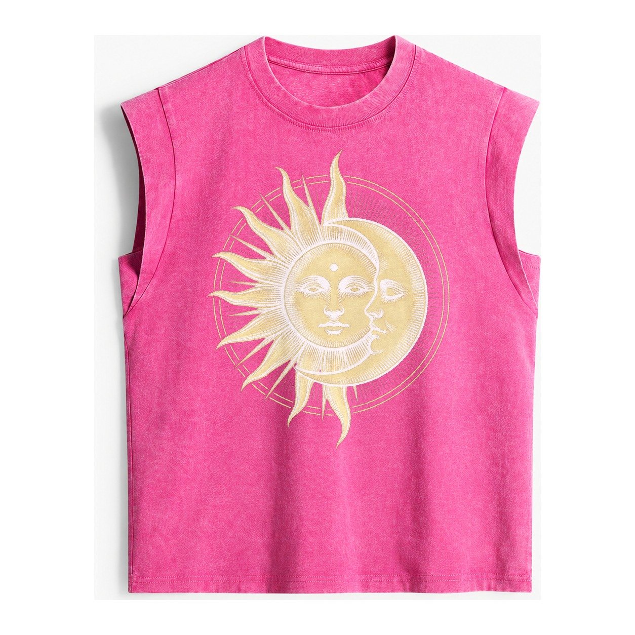 Celestial Harmony Vintage Washed Tank – Pink