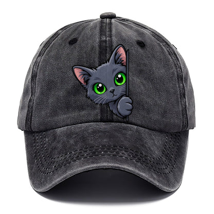 Russian Blue Side Peek Peeking Cats Classic Cap – Graphite