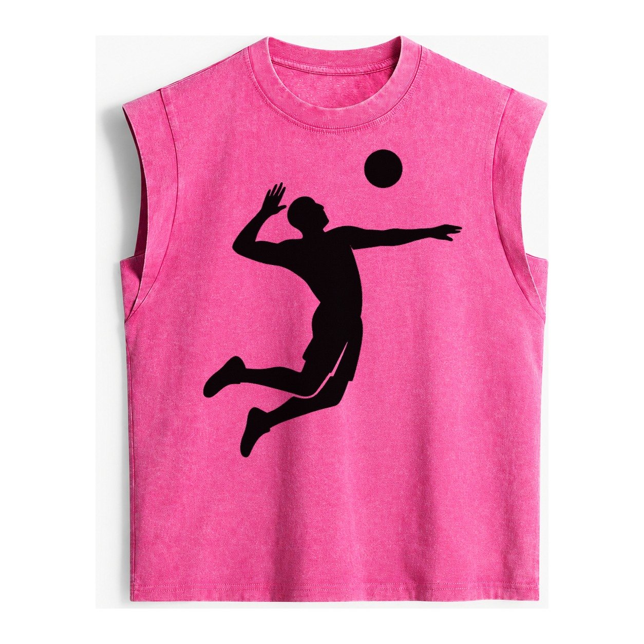 Volleyball Spike Vintage Washed Tank – Pink