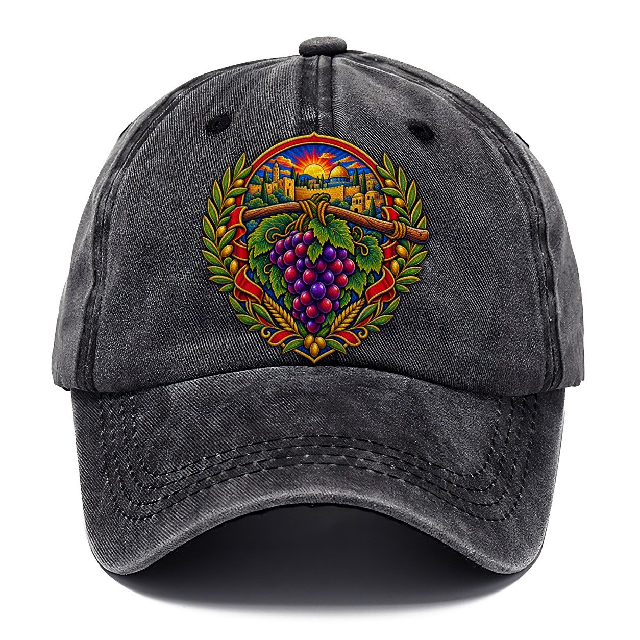 Grape Cluster Of The Spies Jerusalem Classic Cap – Graphite