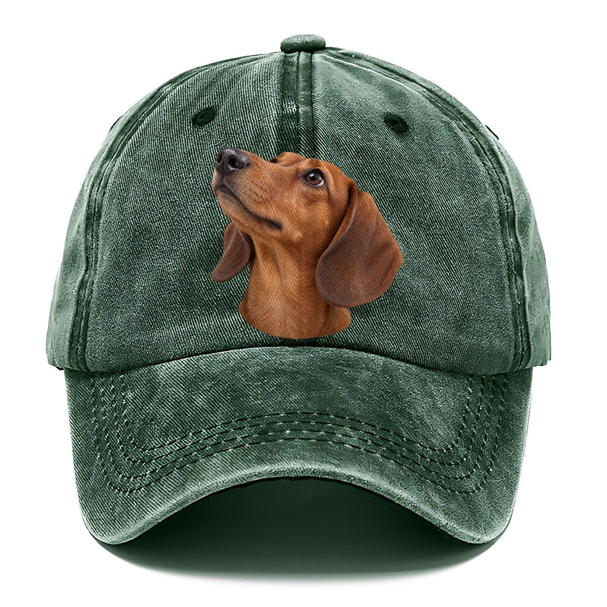 Dachshund Upturned Nose Character Club Classic Cap – Forest Mist