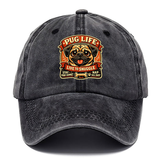 Vintage Pug Classic Cap – Graphite