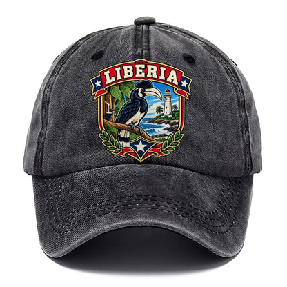 Liberia Retro Badge Country Logos Classic Cap – Graphite