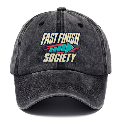 Fast Finish Society 90S Running Clubs Classic Cap – Graphite