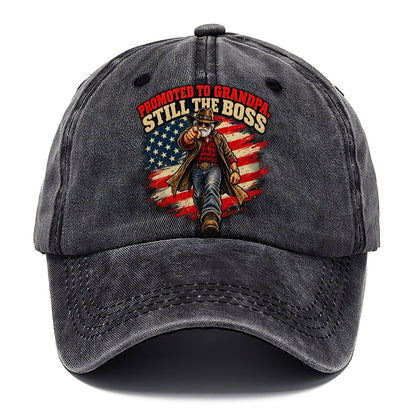 Promoted To Grandpa Still The Boss Old Man Strong Classic Cap – Graphite