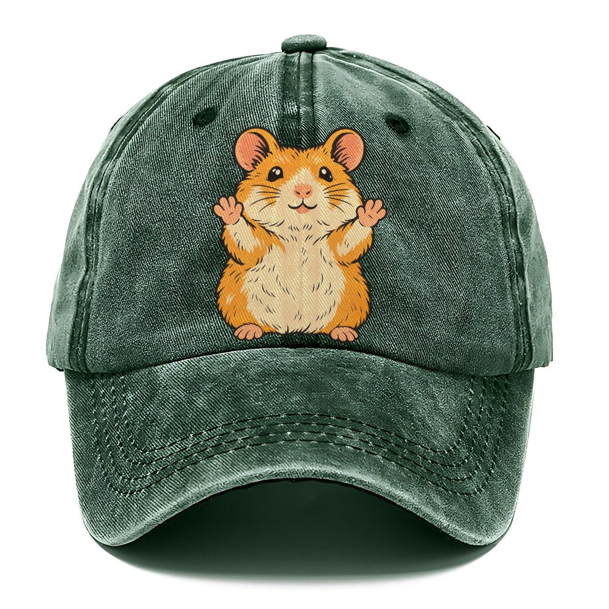 Hamster Paws Up Small Pet Logos Classic Cap – Forest Mist
