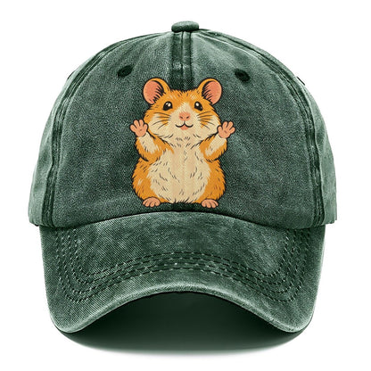 Hamster Paws Up Small Pet Logos Classic Cap – Forest Mist