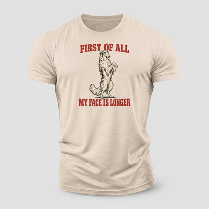 Borzoi Dog Declarations Cotton T-Shirt – Sand