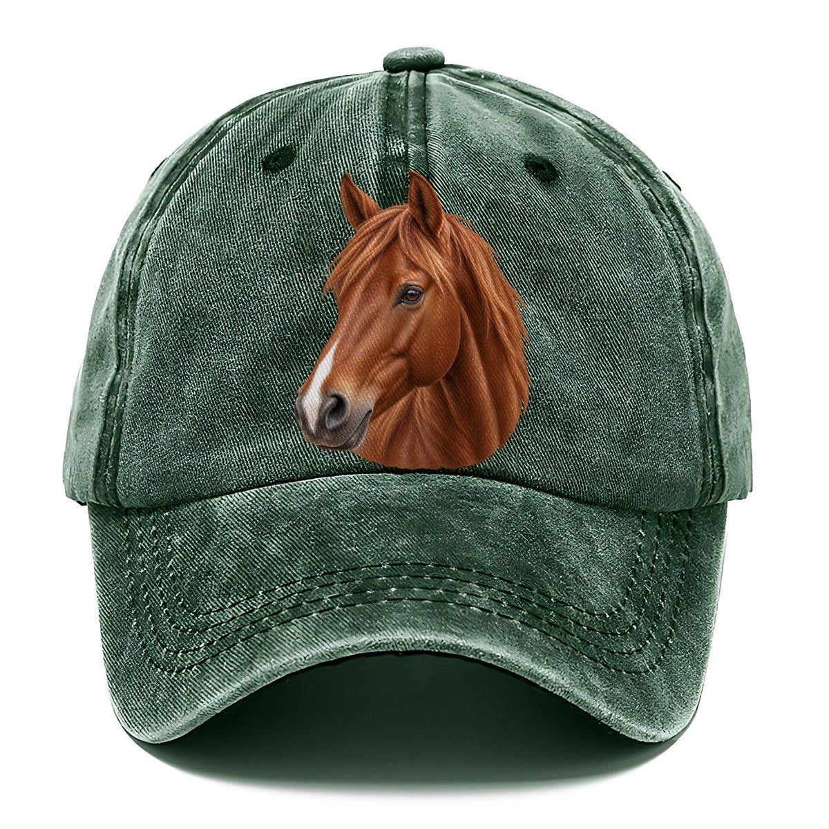 Chestnut Horse Gentle Muzzle Pastimes Companions Classic Cap – Forest Mist