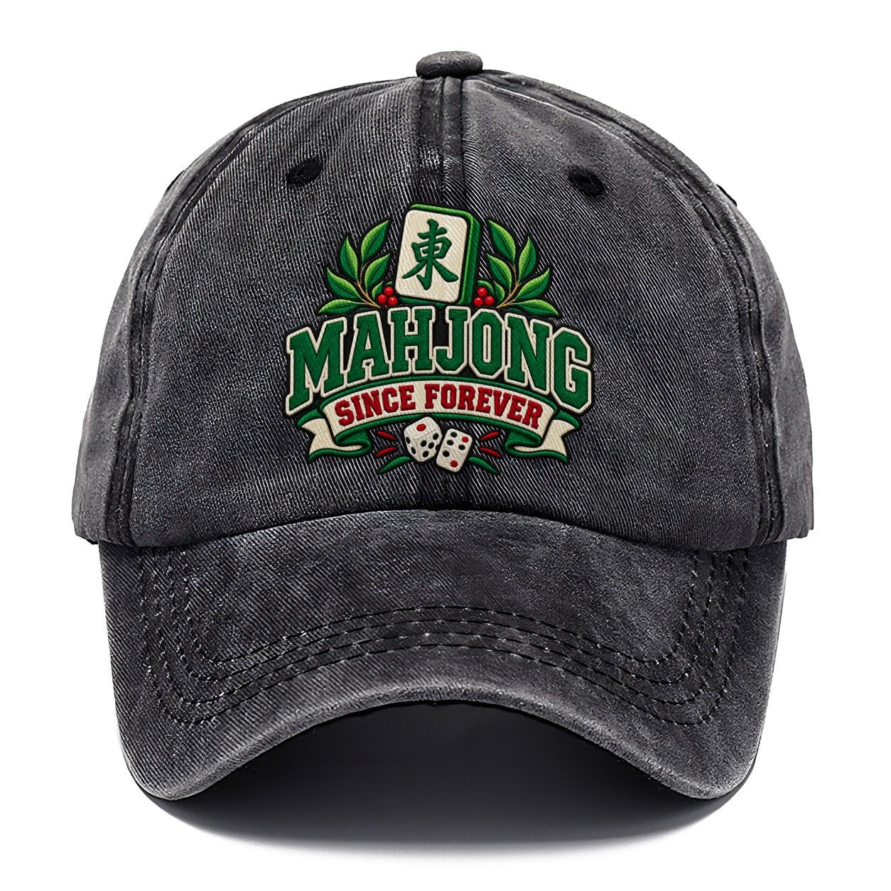 Mahjong Since Forever Mahjong Game Night Classic Cap – Graphite
