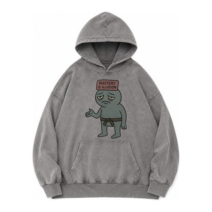 Black Pug Charming Companion Vintage Washed Hoodie – Grey
