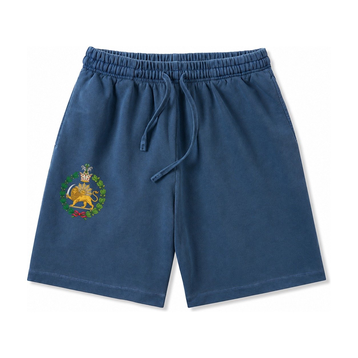 Iran Lion Washed Shorts – Denim Blue