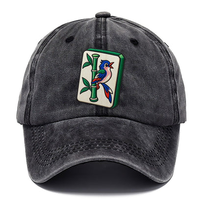 Bamboo Songbird Mahjong Game Night Classic Cap – Graphite