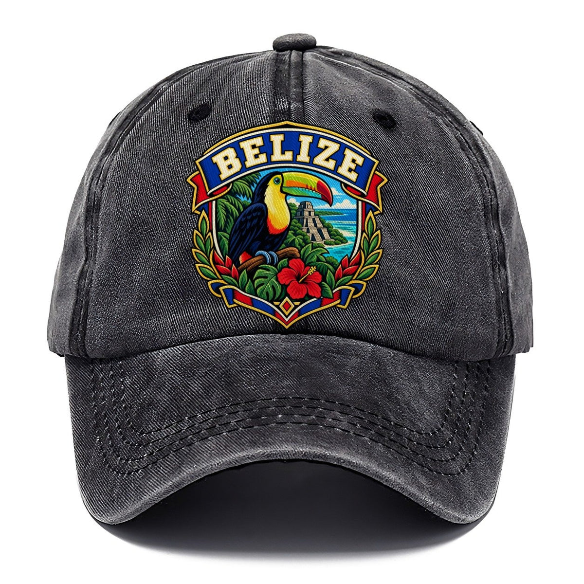 Belize Retro Badge Country Logos Classic Cap – Graphite