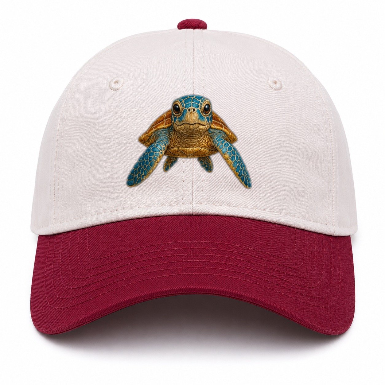 Sea Turtle Serenity Two Tone Cap – Red
