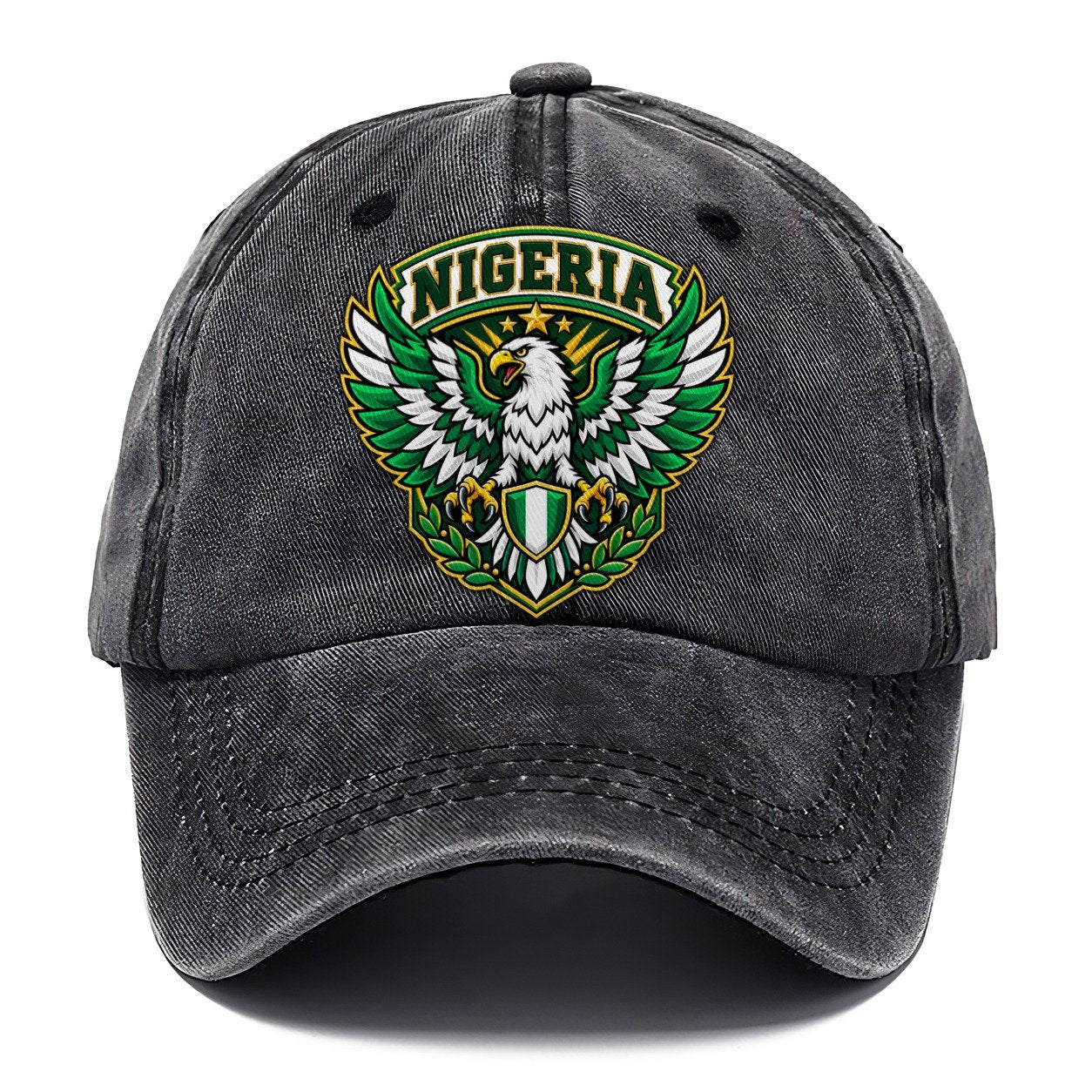 Nigeria Retro Badge Country Logos Classic Cap – Graphite