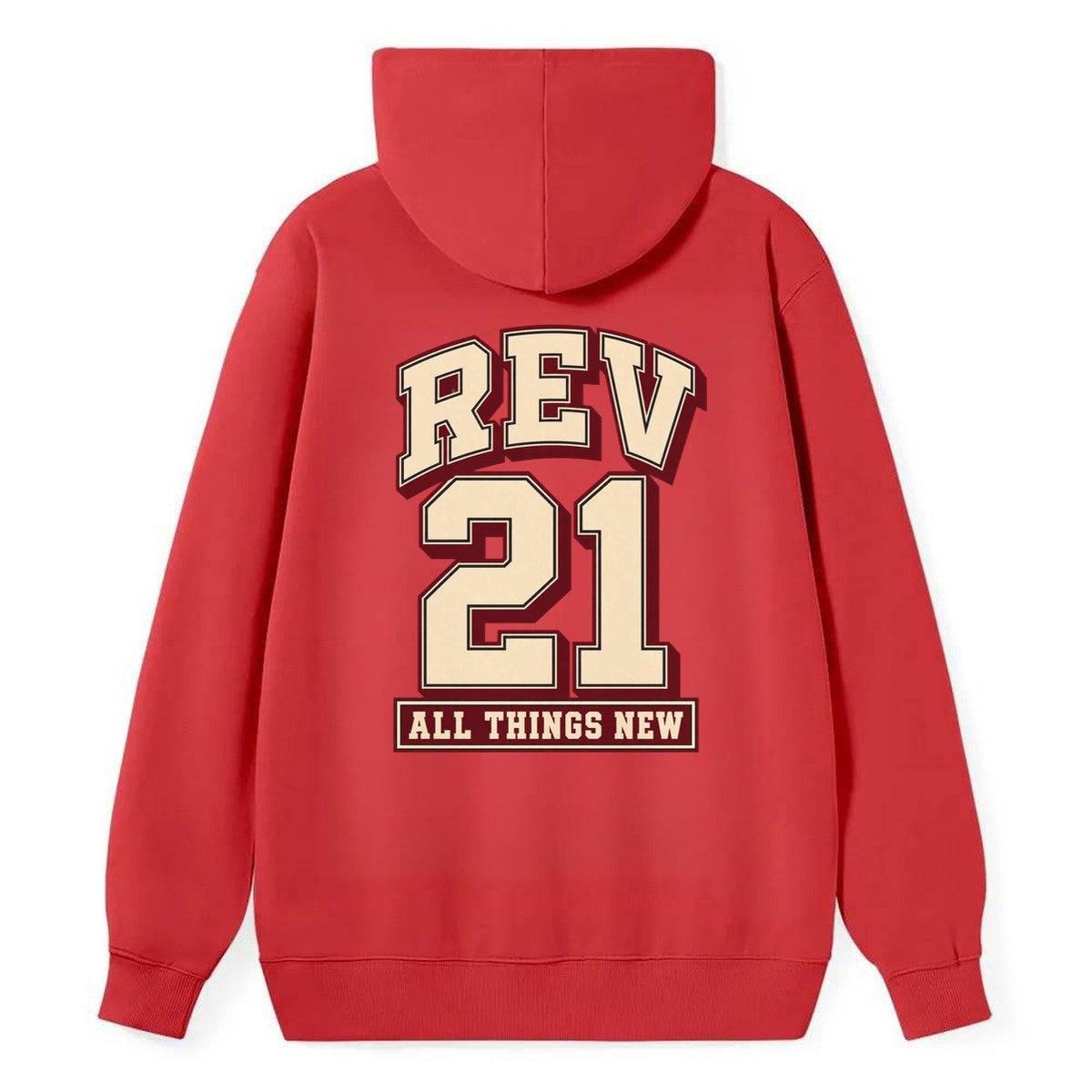 Revelation 21 Varsity Chapel Varsity Classic Pullover Hoodie – Red