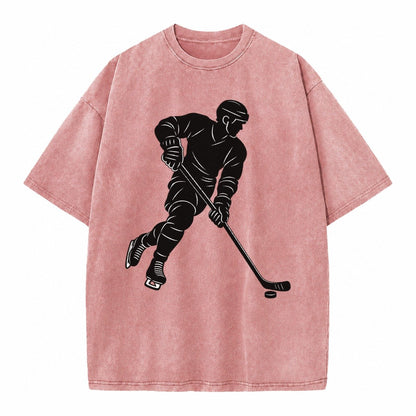 Ice Hockey Player Vintage T-shirt – Dusty Rose