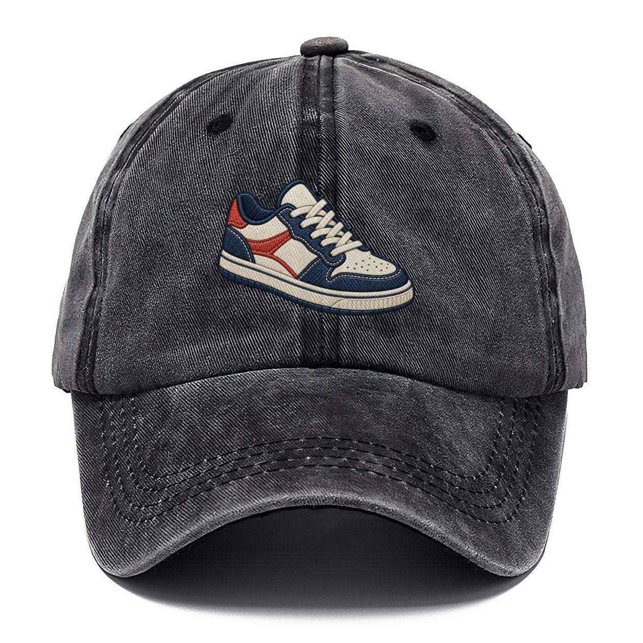 Low Top Court Sneaker Tiny Solo Marks Classic Cap – Graphite