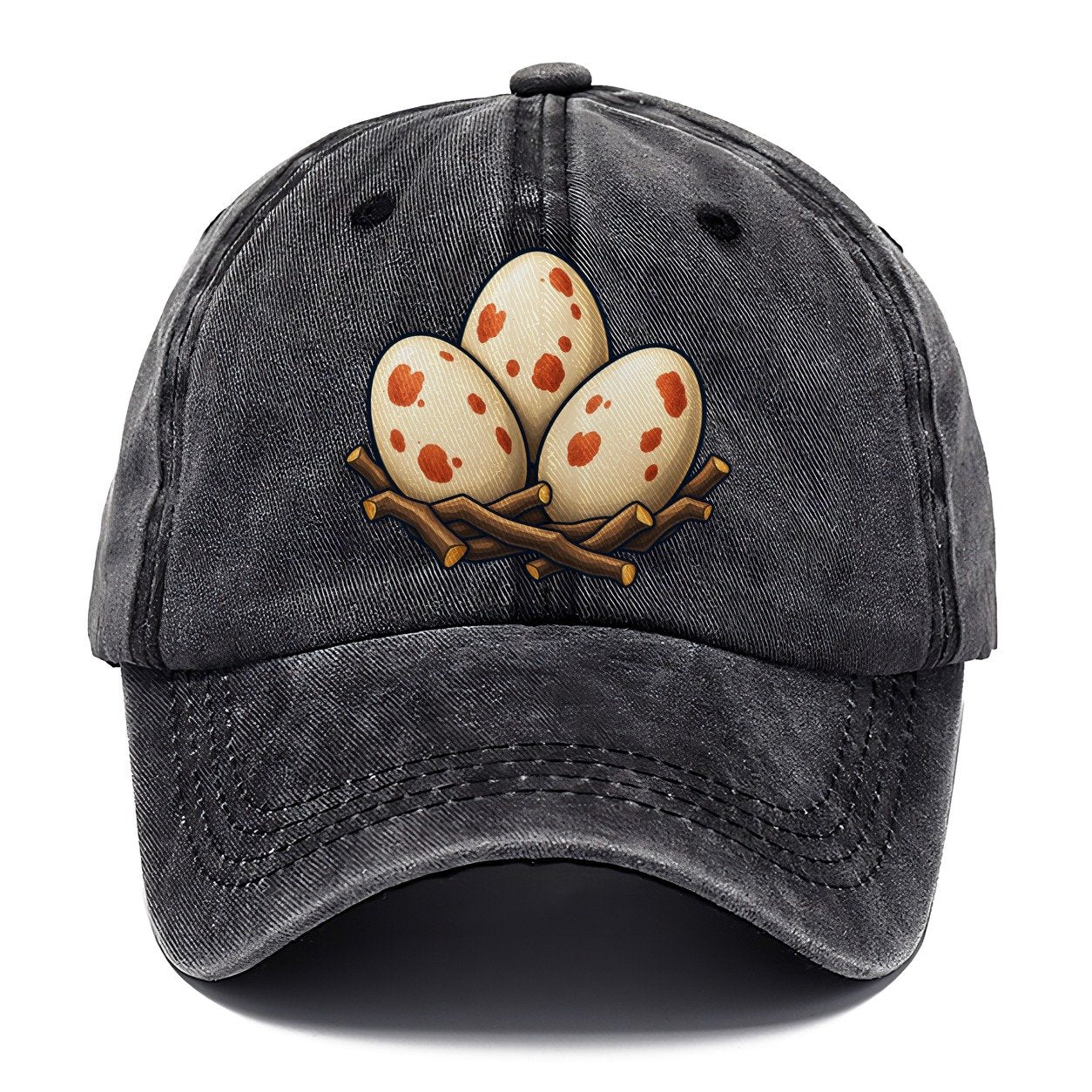 Nest Of Three Eggs Birdwatching Classic Cap – Graphite