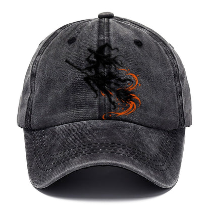 Airborne Witch On A Broom Witch Magic Classic Cap – Graphite