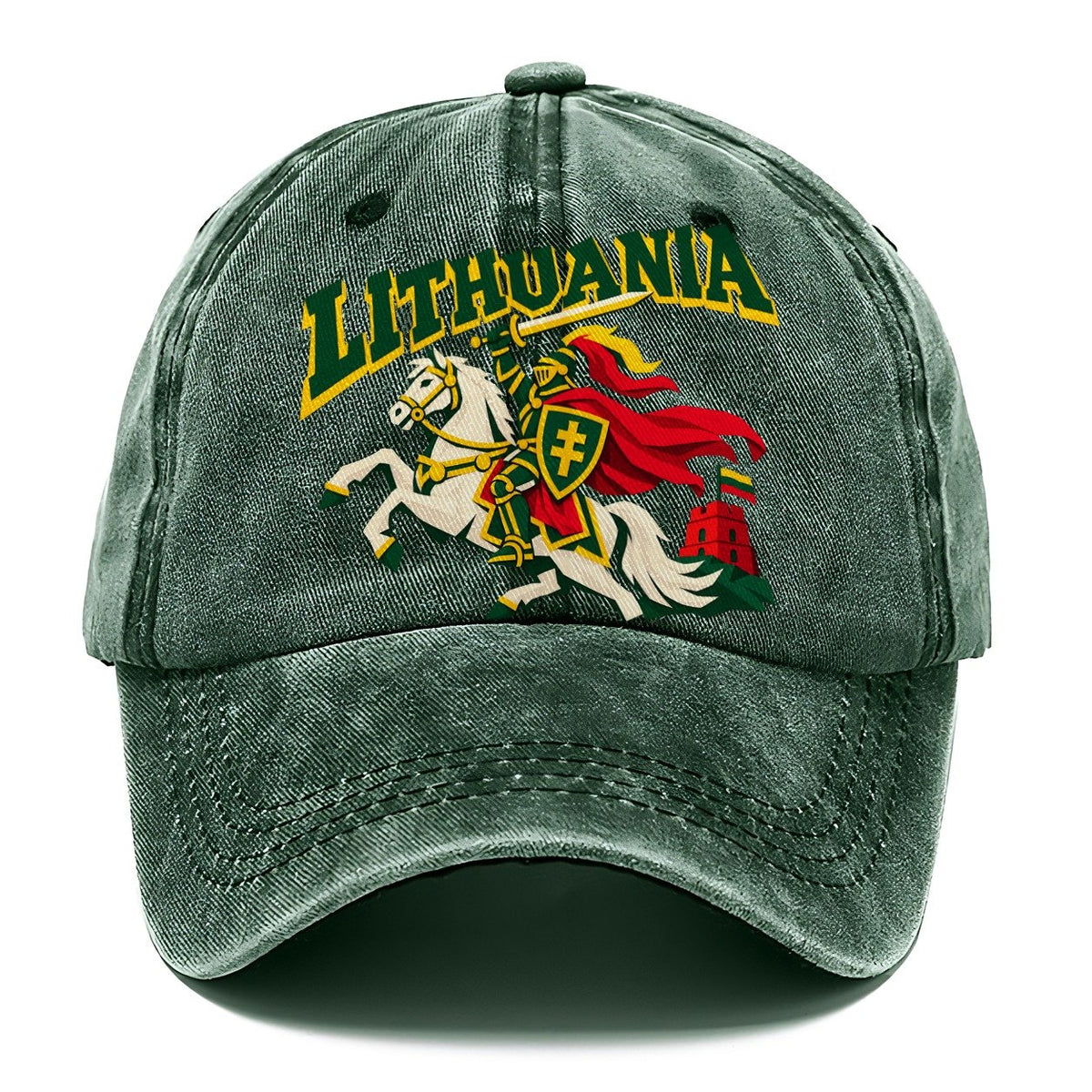 Lithuania Cut-Paper Badge Classic Cap – Forest Mist