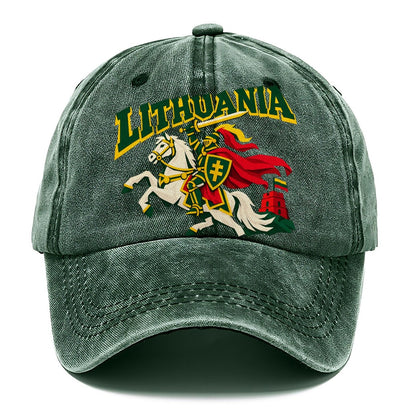 Lithuania Cut-Paper Badge Classic Cap – Forest Mist