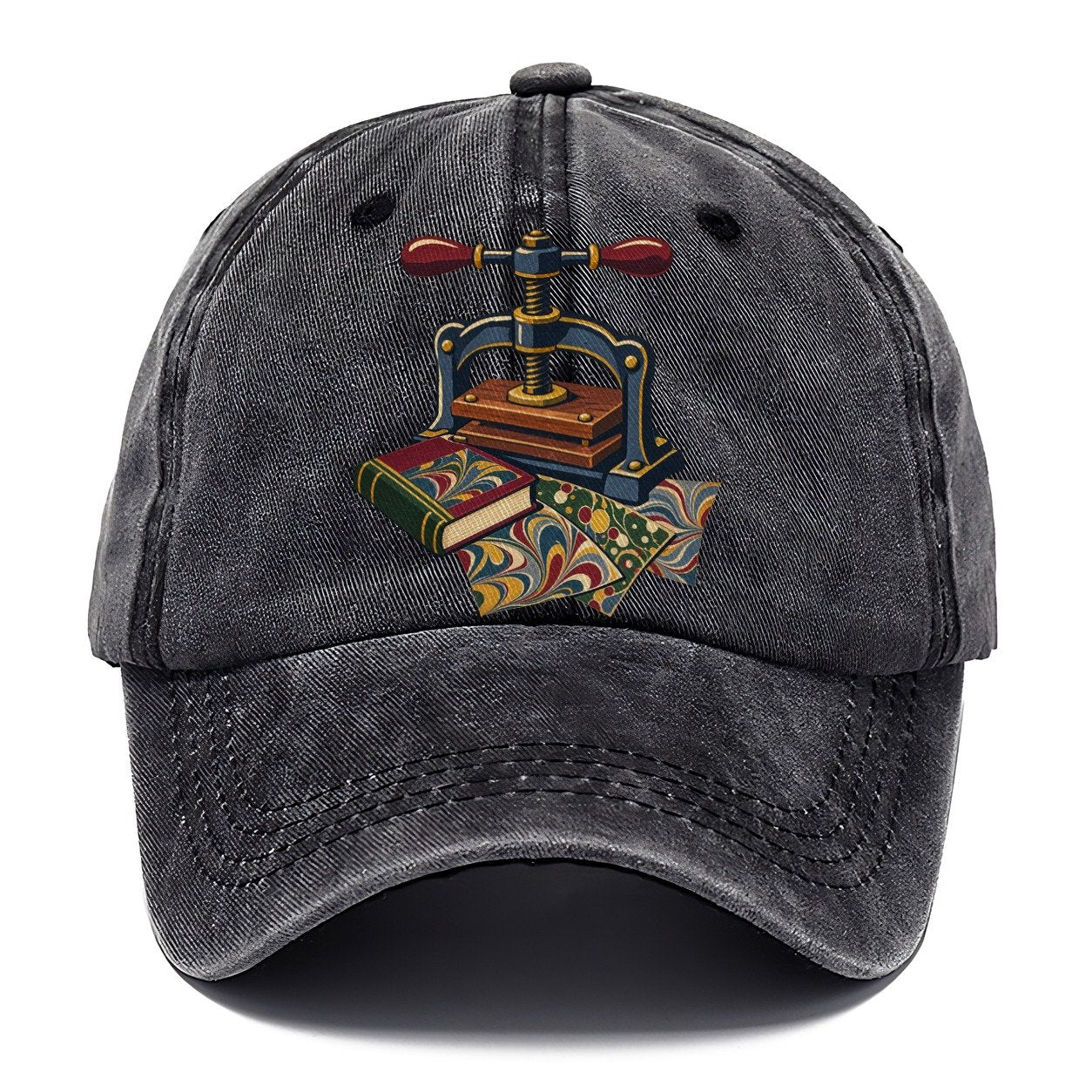 Bookbinder Press And Marbled Pages Uk Culture Heritage Classic Cap – Graphite