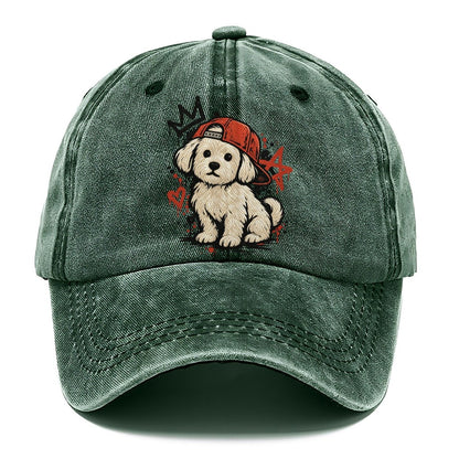 Graffiti Puppy Red Classic Cap – Forest Mist