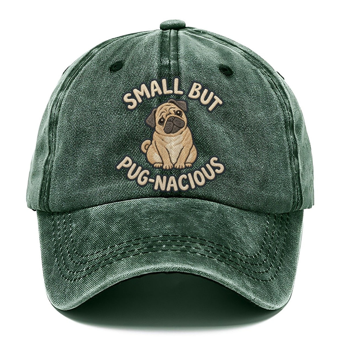 Pug Animal Puns Classic Cap – Forest Mist
