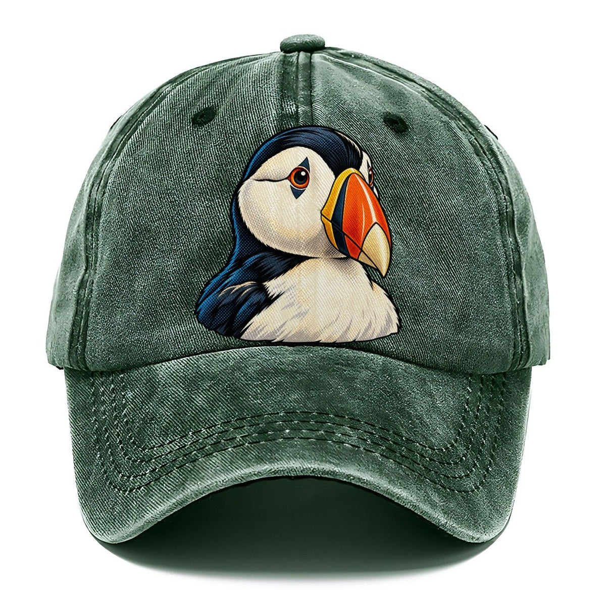 Puffin Portrait Classic Cap – Forest Mist