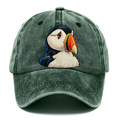 Puffin Portrait Classic Cap – Forest Mist