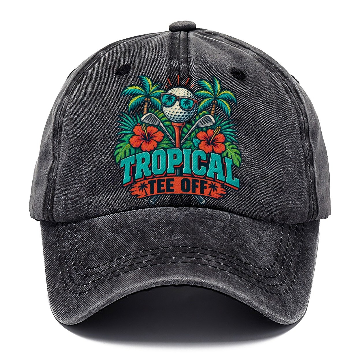 Tropical Tee Off Golf Life Classic Cap – Graphite