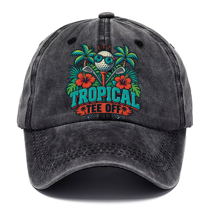 Tropical Tee Off Golf Life Classic Cap – Graphite