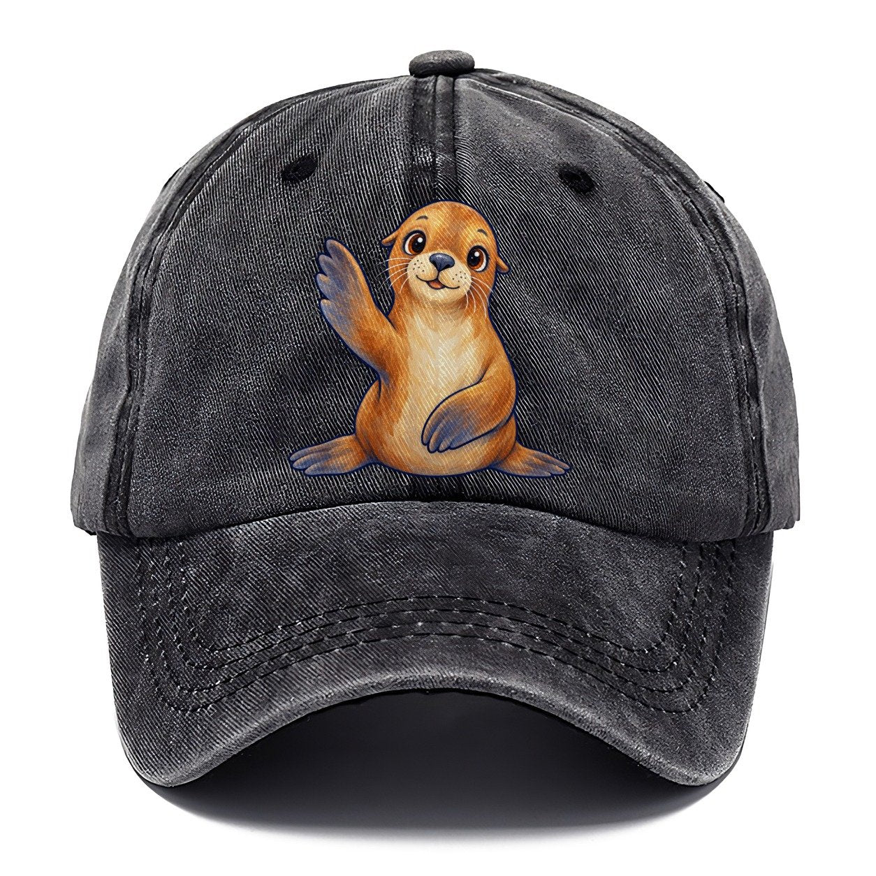 Sea Lion Front Flipper Wave Sea Sprite Classic Cap – Graphite