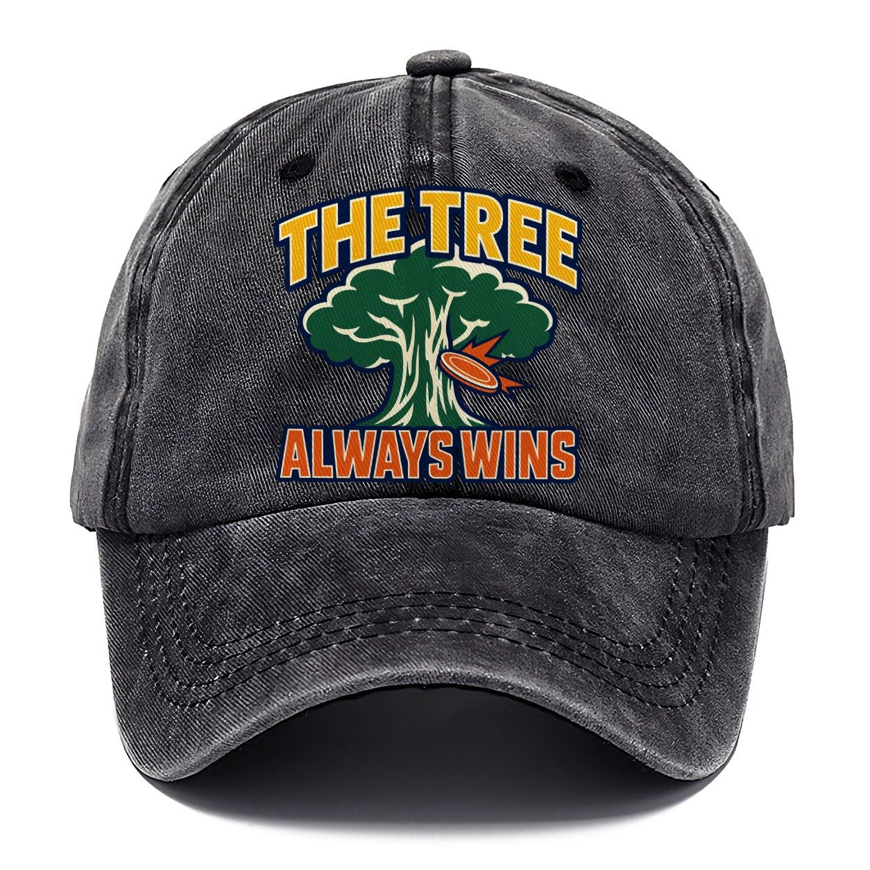 The Tree Always Wins Disc Golf Classic Cap – Graphite