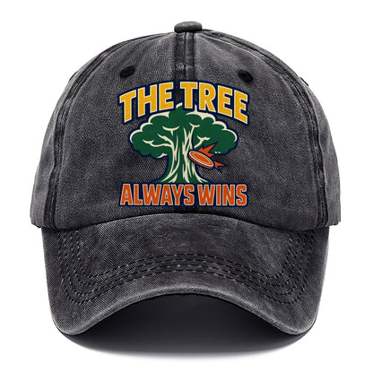 The Tree Always Wins Disc Golf Classic Cap – Graphite