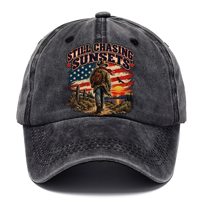 Still Chasing Sunsets Old Man Strong Classic Cap – Graphite