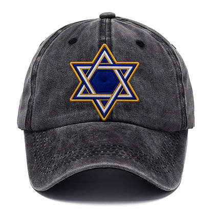 Star Of David Embroidered Patch Judaism Heritage Classic Cap – Graphite