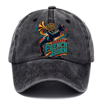 Vintage French Horn Music Instruments Classic Cap – Graphite