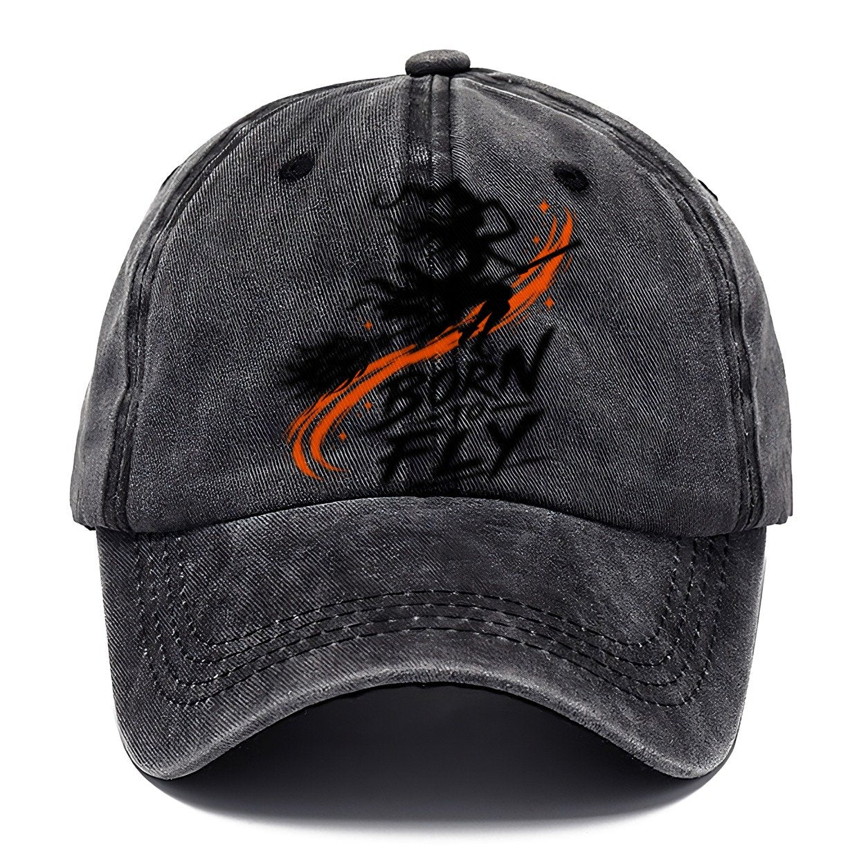 Born To Fly Slogan Witch Magic Classic Cap – Graphite