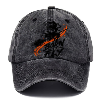 Born To Fly Slogan Witch Magic Classic Cap – Graphite
