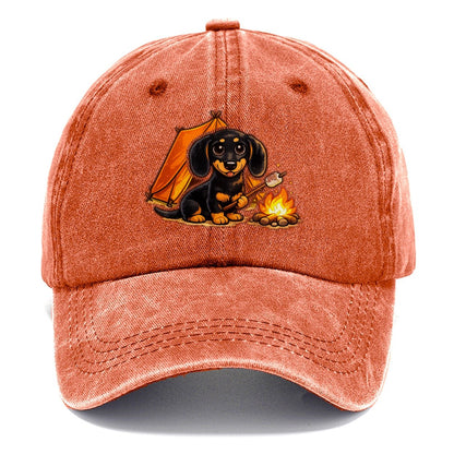 Camping Dachshund Classic Cap – Terracotta Clay
