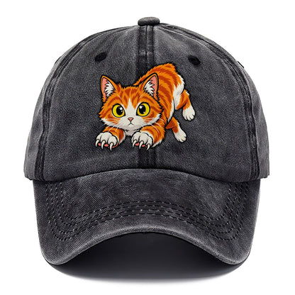 Manx Hopping Peeking Cats Classic Cap – Graphite