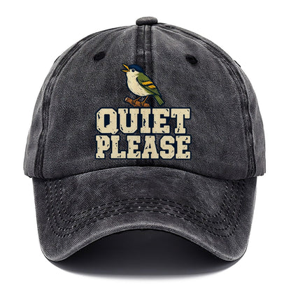Quiet Please Birdwatching Classic Cap – Graphite