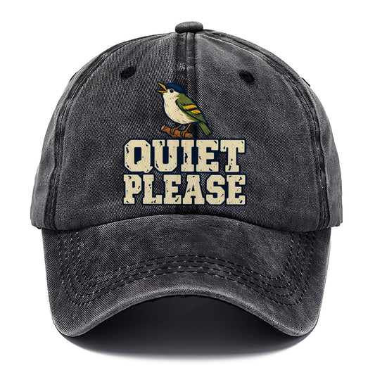 Quiet Please Birdwatching Classic Cap – Graphite