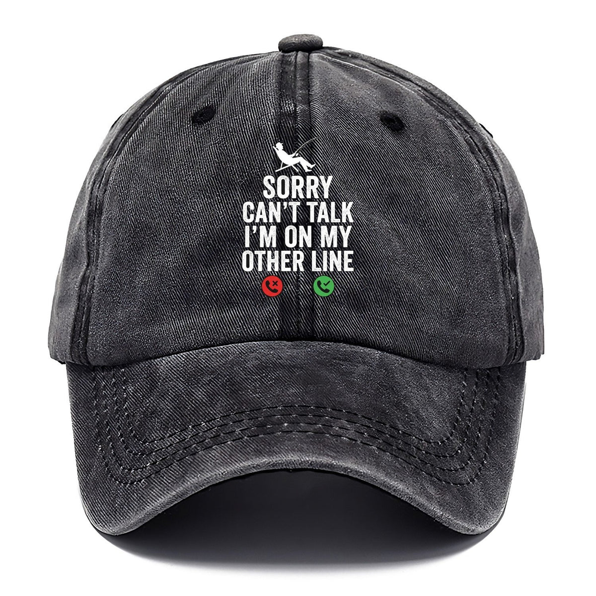 Sorry Cant Talk On My Other Line Classic Cap – Graphite