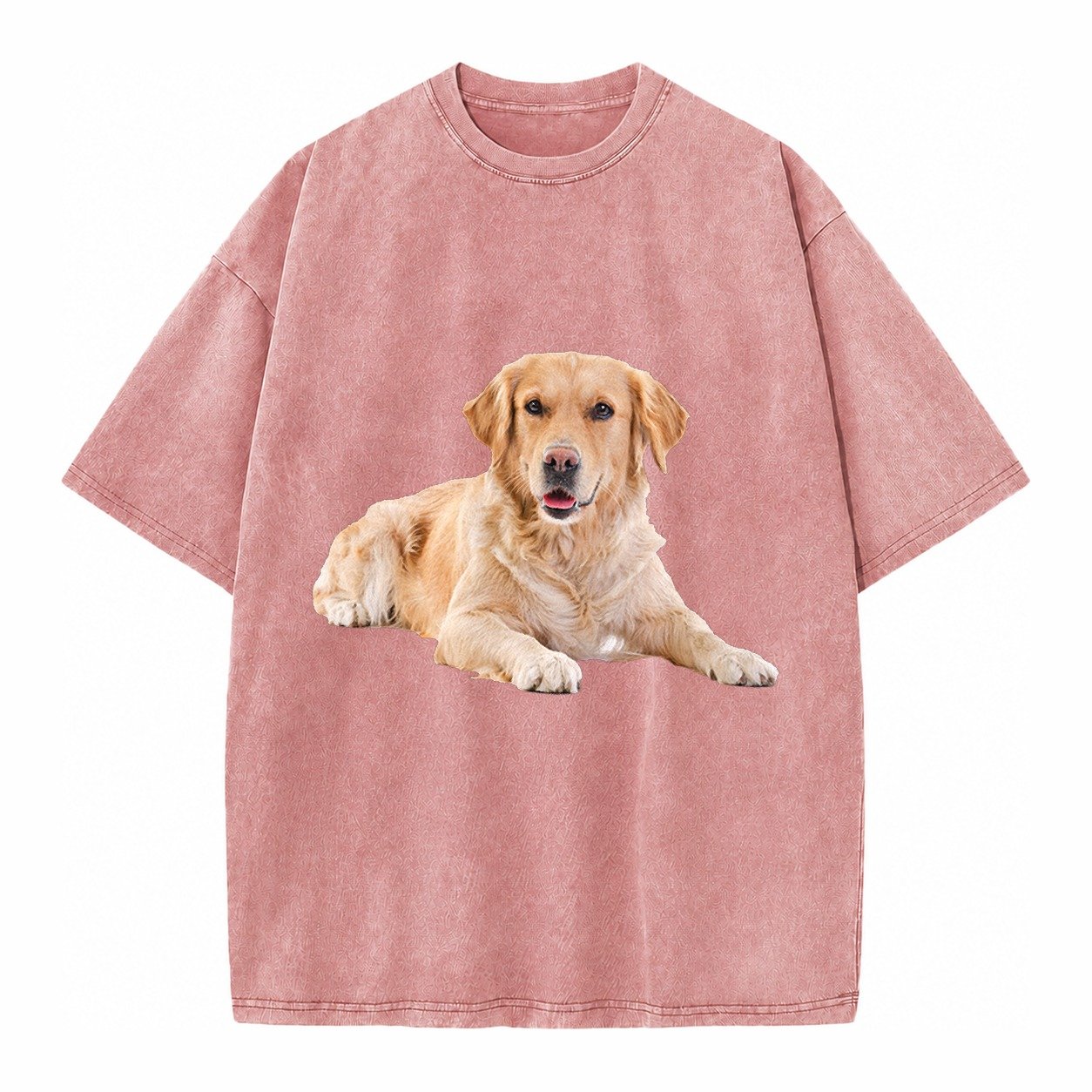 Golden Retriever Laying Dow Vintage T-shirt – Dusty Rose